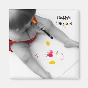 Aimant Daddys Petite Fille Je T'Aime Papa Je T'Envie
