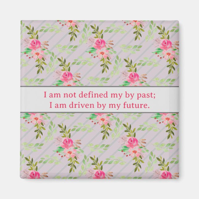 Aimant d'affirmation Fleurs et Feuilles (Devant)