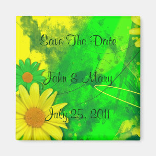 Aimant Daisy Grunge Enregistrer l'aimant Date
