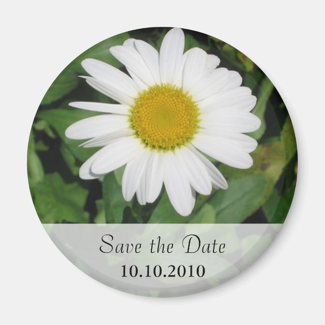 Aimant Daisy Personnalisé Enregistrer l'aimant Date (Devant)