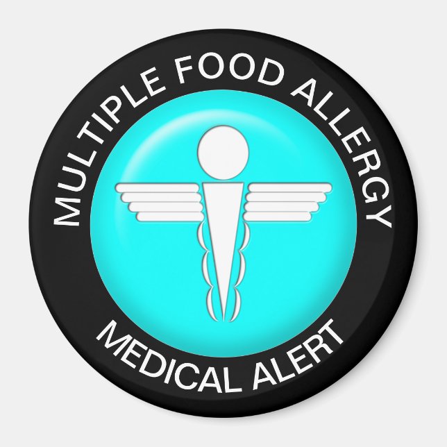 Aimant d'alerte d'allergie alimentaire (Devant)