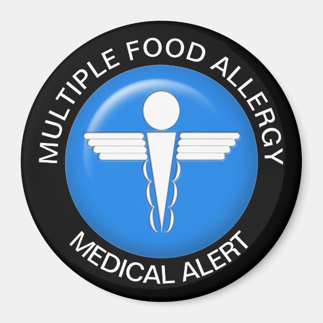Aimant d'alerte d'allergie alimentaire (Devant)