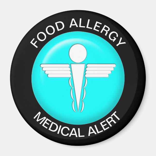 Aimant d'alerte d'allergie alimentaire (Devant)
