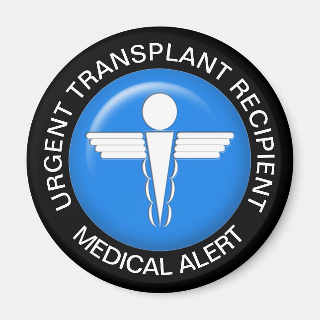 Aimant d'alerte Médicale - Destinataire de la tran (Devant)