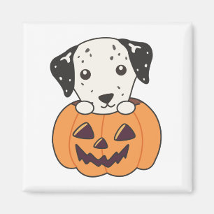 Aimant Dalmatien En Chiens Doux Citrouille Heureux Hallow