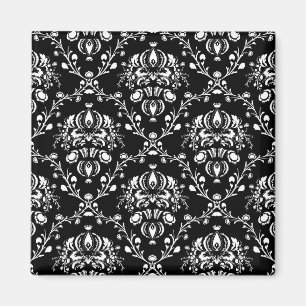 Aimant Damas noir et blanc