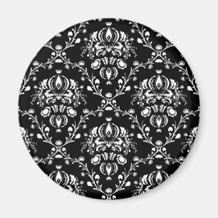 Aimant Damas noir et blanc