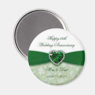 Aimant Damask 55e anniversaire du Mariage