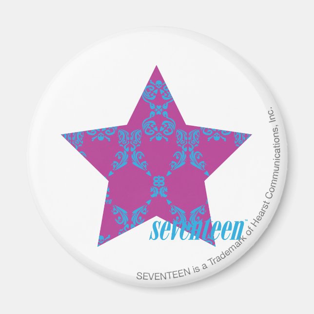 Aimant Damask Aqua-Purple 3 (Devant)