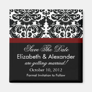 Aimant Damask Merlot Red Enregistrer l'aimant Date