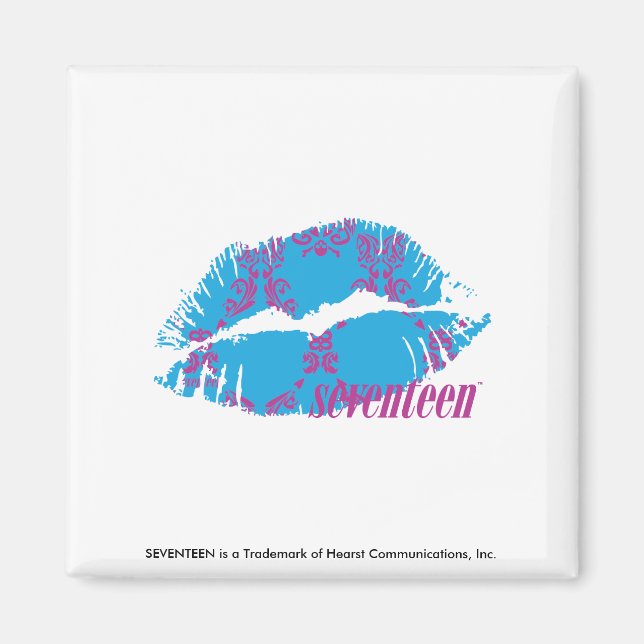 Aimant Damask Purple-Aqua (Devant)