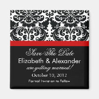 Damask Red Enregistrer l'aimant Date