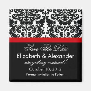Aimant Damask Red Enregistrer l'aimant Date