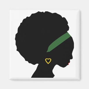 Aimant Dame avec Silhouette Afro