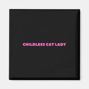 Aimant Dame de chat sans enfants 2024 Millennial