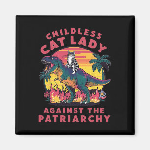 Aimant Dame de chat sans enfants contre le patriarcat Cha