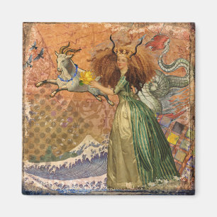 Aimant Dame de la Renaissance Capricorne Fantastique Vint