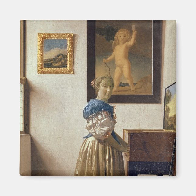 Aimant Dame debout à la Virginal, vers 1672-73 (Devant)