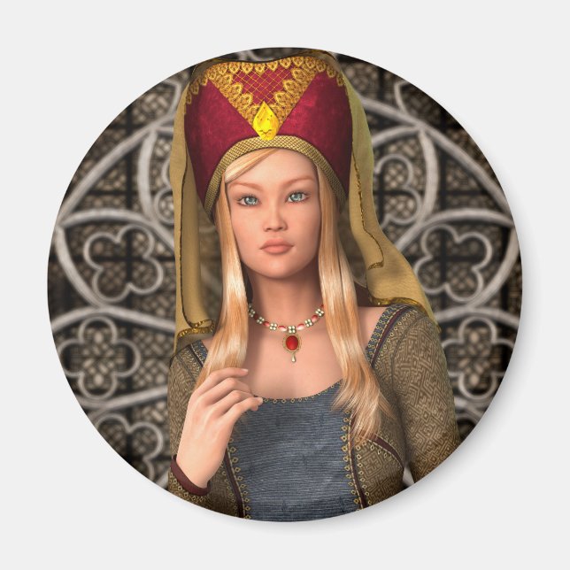 Aimant Dame médiévale (Devant)