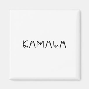 Aimant Dame pour Kamala Harris 24 Alphabet de chat Kamala