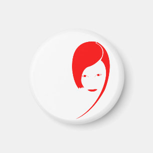 Aimant dame rouge
