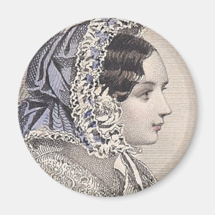 Aimant Dame victorienne dans un Bonnet par Jules David