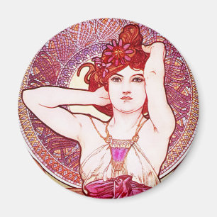 Aimant d'améthyste d'Alphonse Mucha