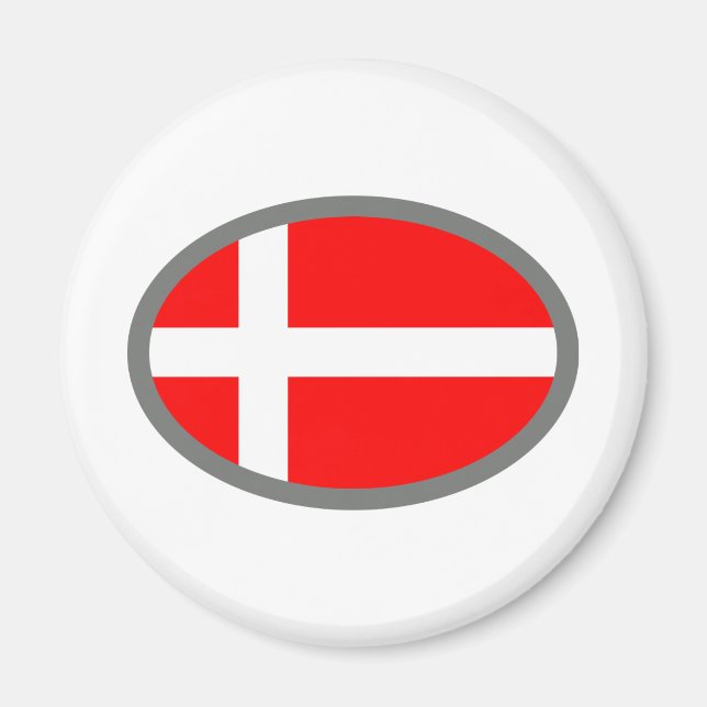 Aimant Danemark Drapeau Design Cool! (Devant)