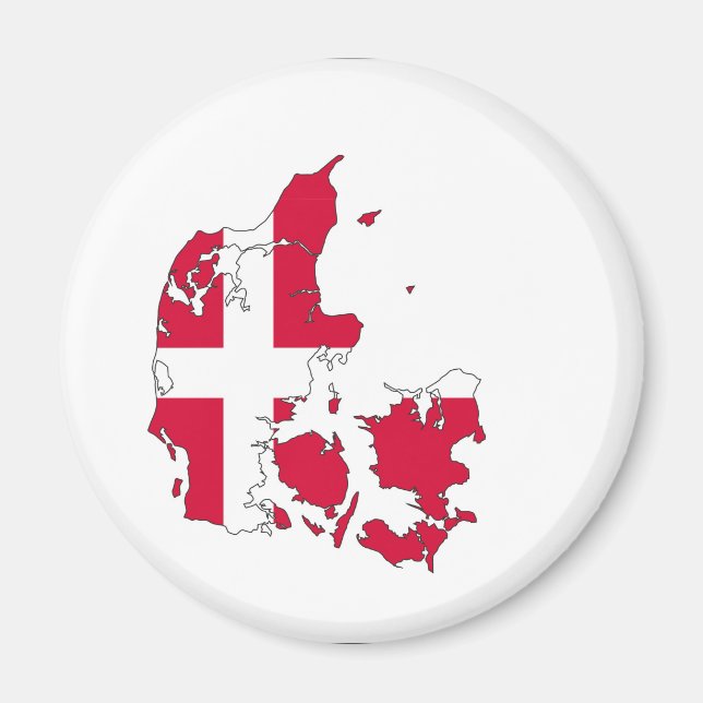 Aimant danmark pays drapeau forme de carte danish (Devant)