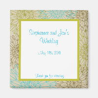 Aimant d'annonce 2"x2" Floral Burst