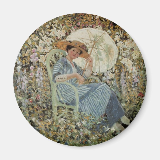 Aimant Dans le jardin, Giverny de Frederick Frieseke (Devant)