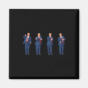 Aimant Danse de Trump Drôle Pro Trump 2024 Vote Trump Pré
