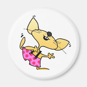 Aimant Danse drôle de rats de bande dessinée