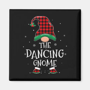 Aimant Danser Gnome Xmas Famille Correspondance Plaid Noë