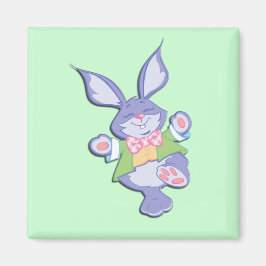 Aimant Danser Purple Bunny Mint Pâques