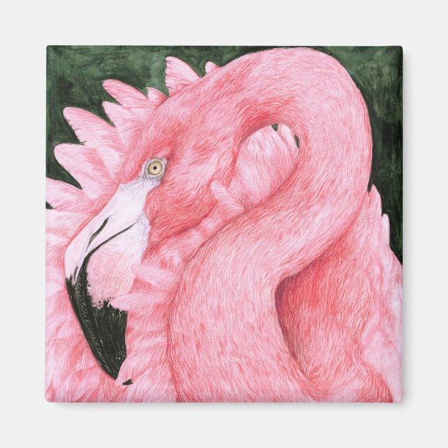 Aimant Danseur de ventilateur - Flamant rose (Devant)