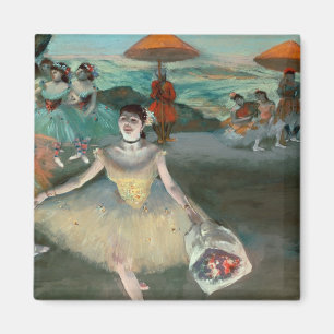 Aimant Danseur d'Edgar Degas avec le bouquet, faisant