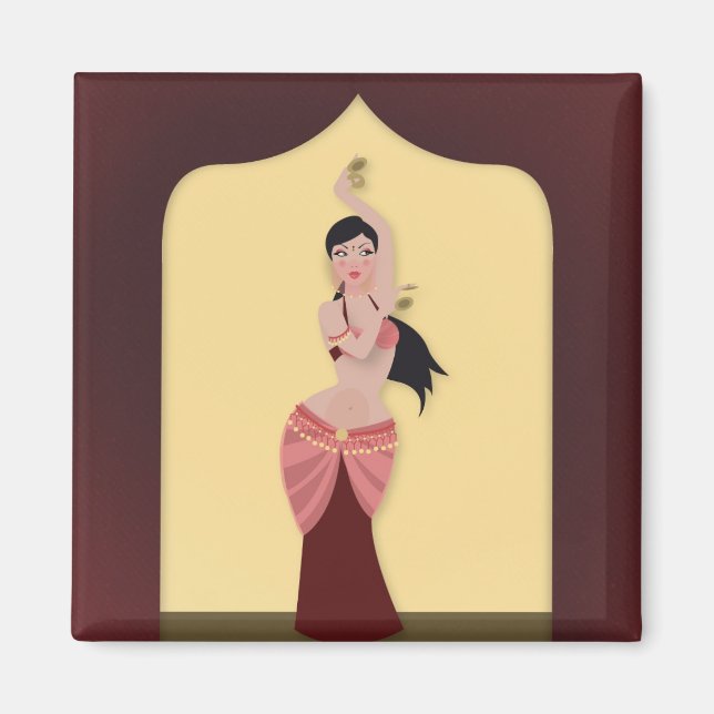 Aimant Danseur du ventre Danseur du Moyen-Orient (Devant)