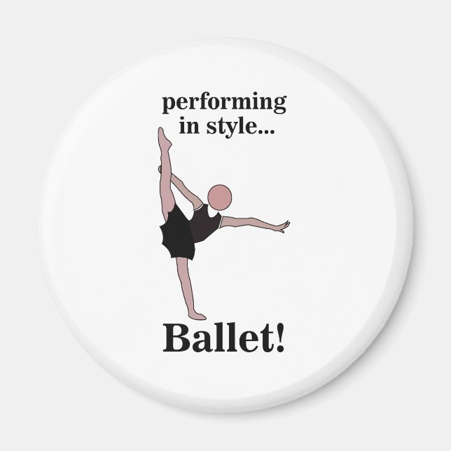 Aimant Danseuse de ballet exécutant avec style (Devant)