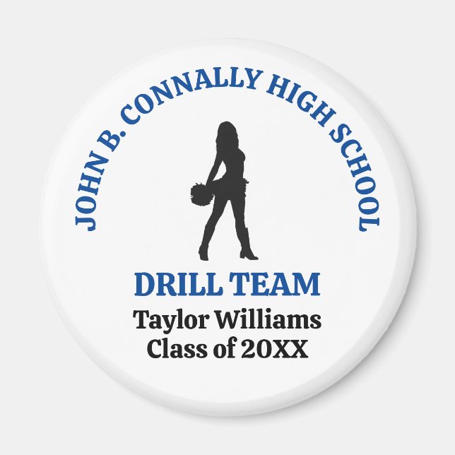 Aimant Danseuse de l'équipe de drill de l'école secondair (Devant)