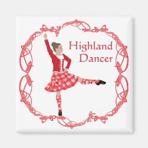 Aimant Danseuse des Highlands écossais Noeud celtique Rou