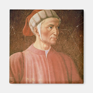 Aimant Dante Alighieri (1265-1321) détail de son buste, f
