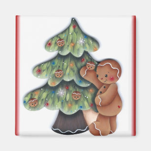 Aimant d'arbre de Noël de pain d'épice