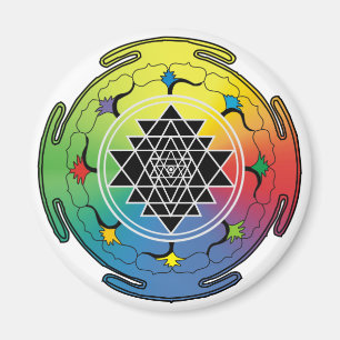 Aimant d'arc-en-ciel de Sri Yantra