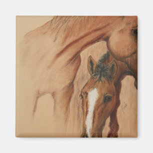 Aimant d'art de chevaux de baie