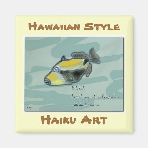 Aimant d'art de Haiku d'apua'a de Humuhumunukunuku