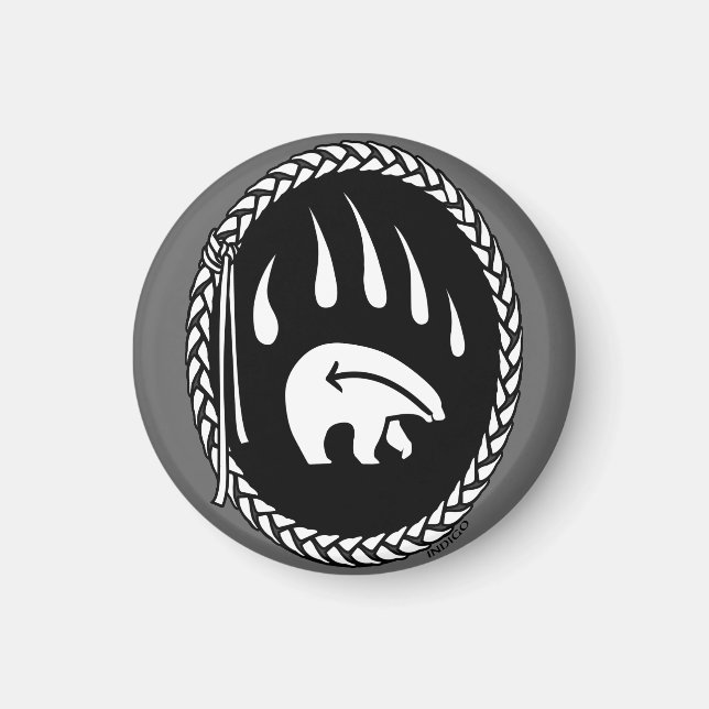 Aimant d'art de l'ours tribal Aimant d'art de la f (Devant)