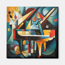 Aimant d'art moderne au piano