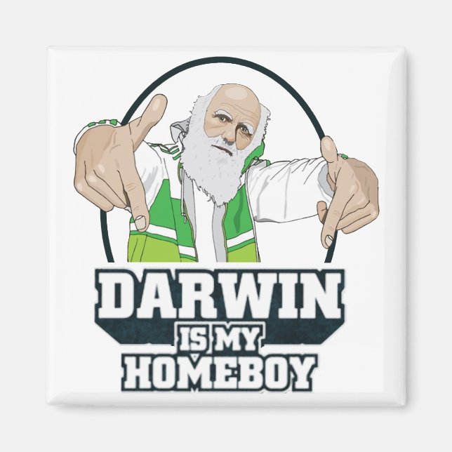 Aimant Darwin Est Mon Homeboy (Couleur Complète) (Devant)