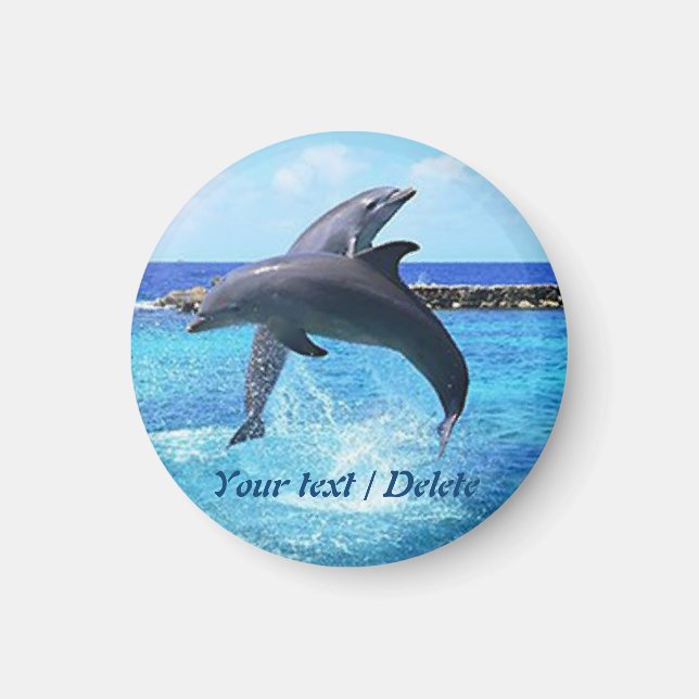 Aimant Dauphins dansant dans l'océan (Devant)